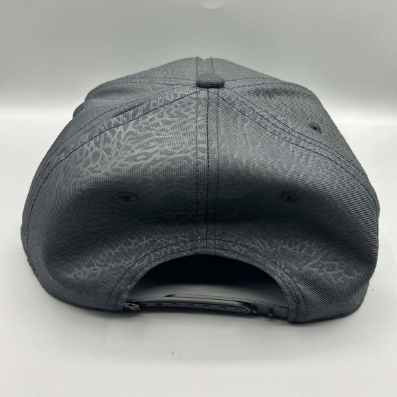 Air Jordan Hat Men Black Cement Elephant Metal Logo Jumpman Snap Back Cap